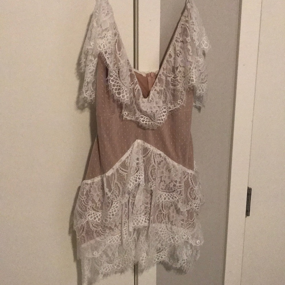 MOVING SALE!! Lace white mini dress